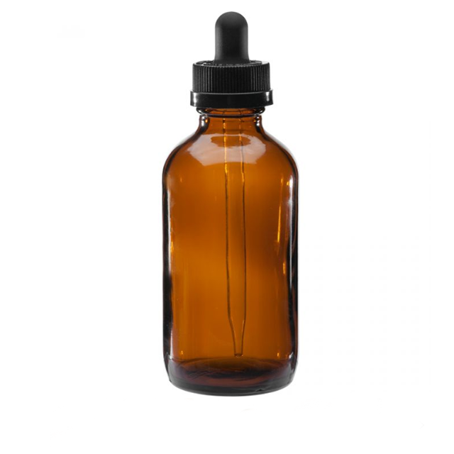 120ml 4oz Amber Euro Glass Dropper Bottle with plastic PP cap for skin care cosmetic container