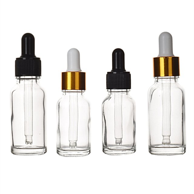 Essential oil bottle matte transparent essential oil serum glass dropper Glass Bottle with Calibrated Glass pipette
