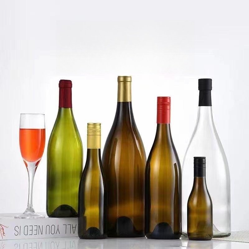 Wholesale brown dark green Wine bottle 750ml 1000ml California Burgundy champagne glass red wine bottle