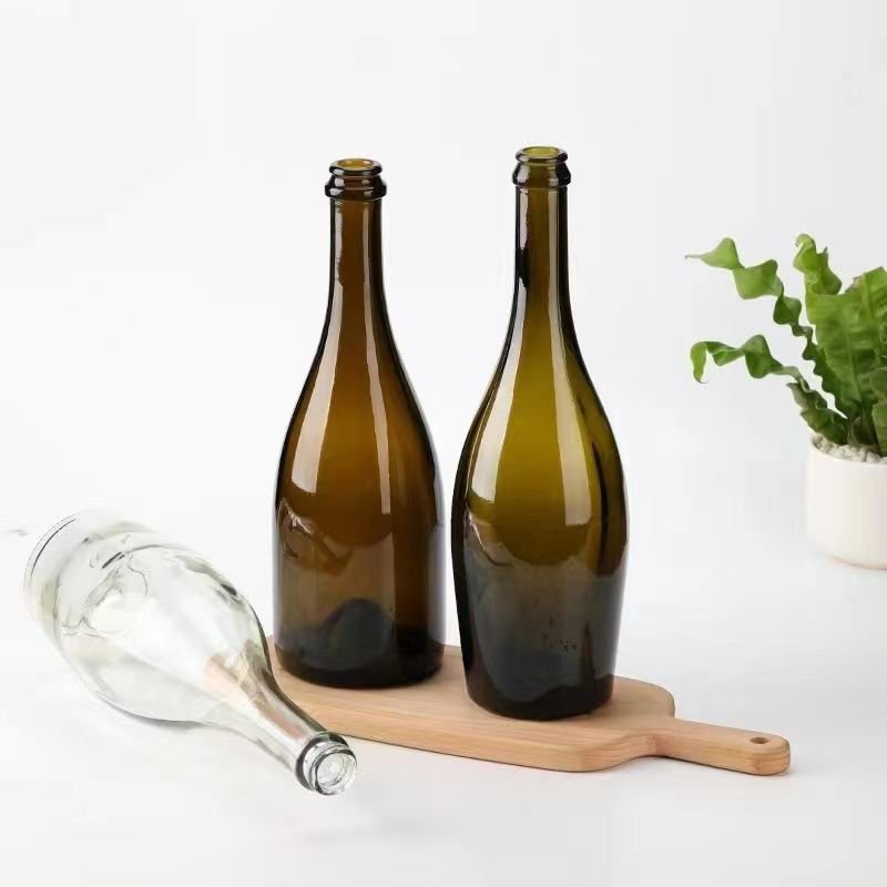 Wholesale brown dark green Wine bottle 750ml 1000ml California Burgundy champagne glass red wine bottle