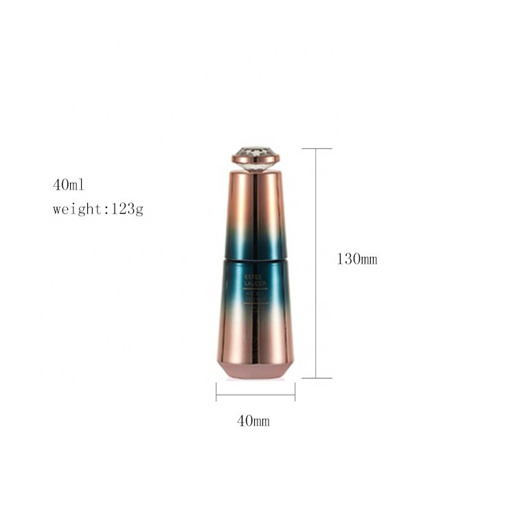 round bottle High end customized electroplating bottle Skin care product packaging cosmetic glass bottle set
