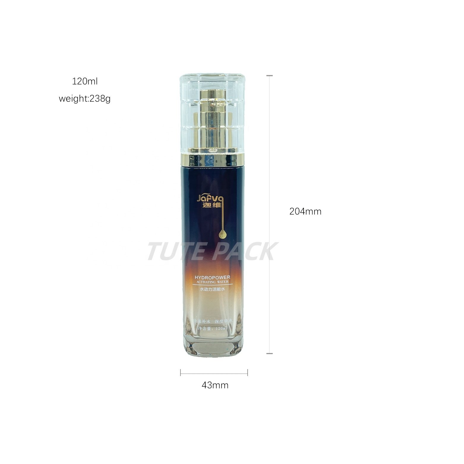 skincare glass bottle packaging set essence bottle cream jars for skin care cosmetic packaging set luxury square glass bottle