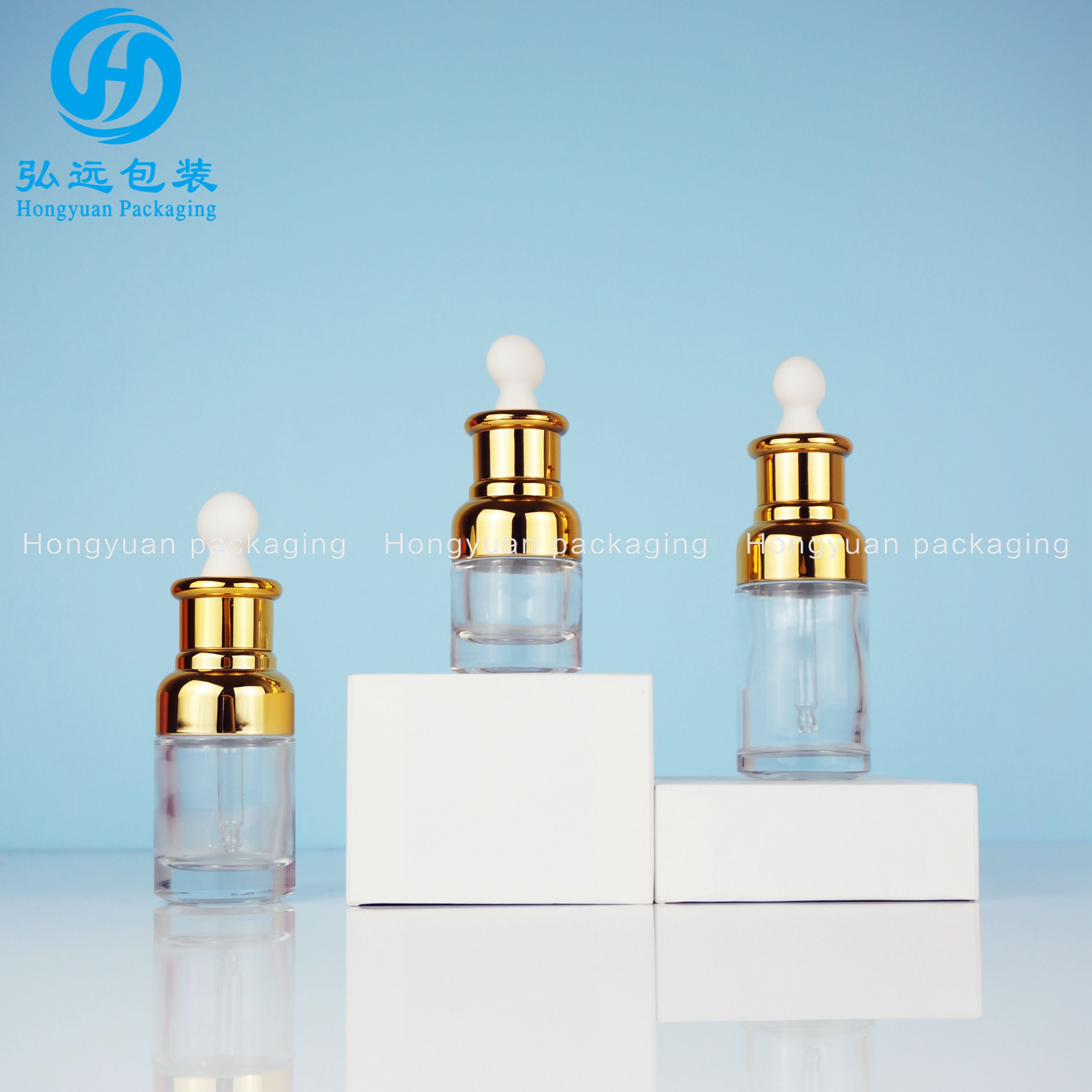 Dropper Glass Bottle in Stock 20ml 30ml 50 ml Glass water Bottles and oil bottle of skincare packaging