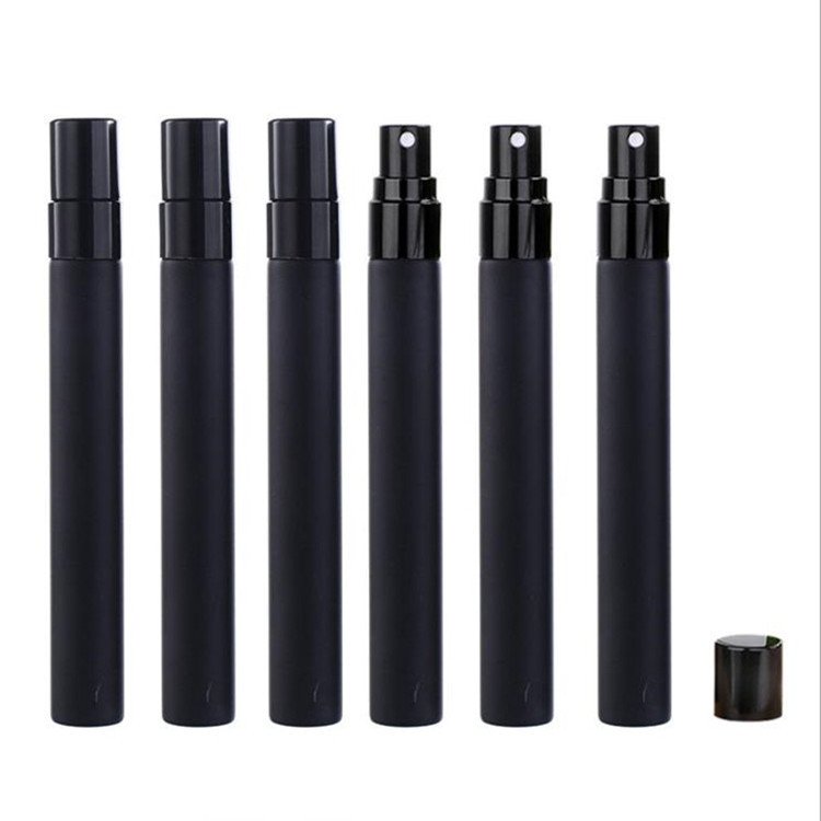 Wholesale Factory Travel 5ml Matte Black Perfume Glass Spray Bottle Mini Pocket Perfume Bottle 10ml