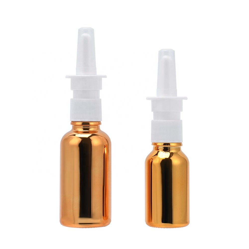 Stock 5ml 10ml 15ml 20ml 30ml 50ml 60ml 100ml clear amber cobalt blue green glass nasal spray bottle