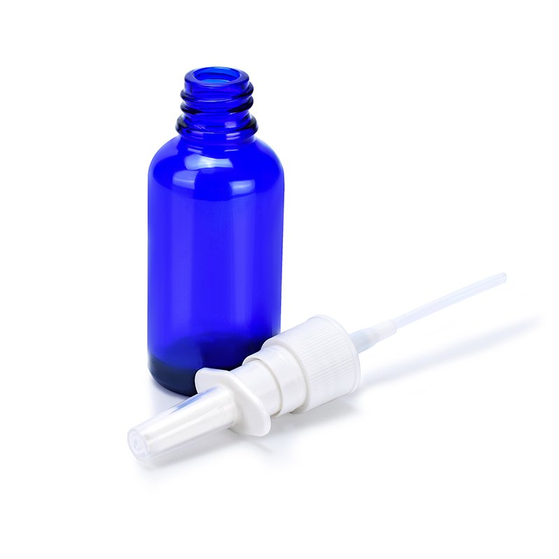 Stock 5ml 10ml 15ml 20ml 30ml 50ml 60ml 100ml clear amber cobalt blue green glass nasal spray bottle