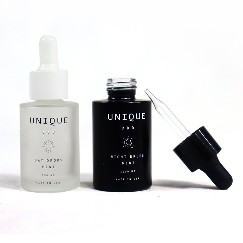 Luxury 1Oz 30Ml 50Ml Brown Black White Pink Essential Oil Serum Bottle Glass Dropper Bottles With Cosmetic Packaging Paper Box