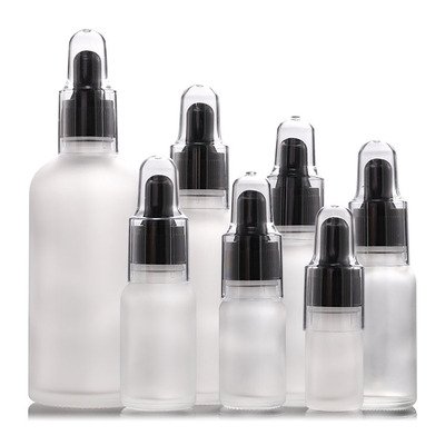 High Quality Luxury Solid White Clear/Frosted Liquid Essential Oil Serum Glass Dropper Bottle