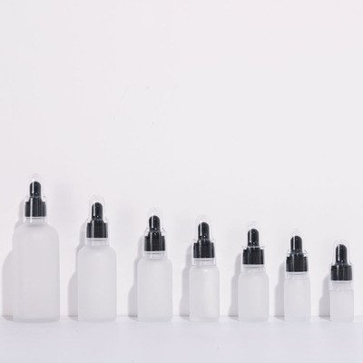 High Quality Luxury Solid White Clear/Frosted Liquid Essential Oil Serum Glass Dropper Bottle