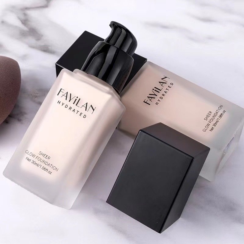 Wholesale transparent square glass bottle emulsion 25ml 30ml liquid Foundation isolation cream pressing bottle