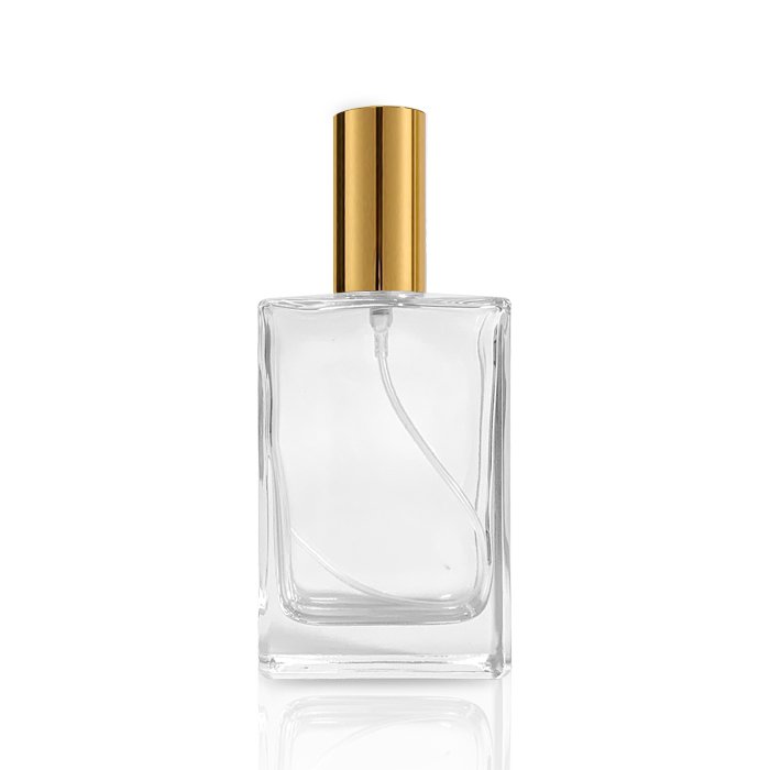 Hot Sale Factory Price Custom Transparent Refillable Square Perfume Bottle With Screw Sprayer Cap 10ml 15ml 30ml 50ml 100ml