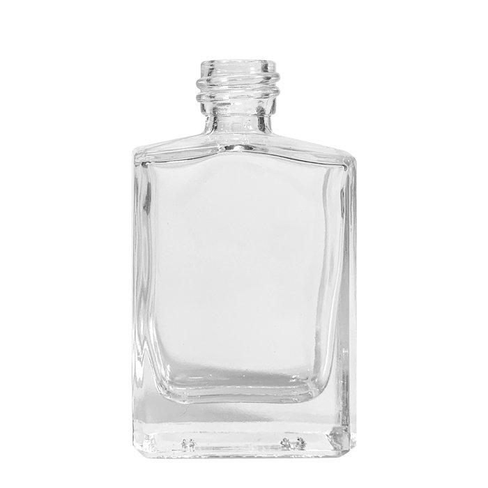 Hot Sale Factory Price Custom Transparent Refillable Square Perfume Bottle With Screw Sprayer Cap 10ml 15ml 30ml 50ml 100ml