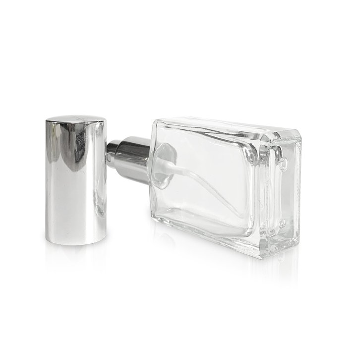 Hot Sale Factory Price Custom Transparent Refillable Square Perfume Bottle With Screw Sprayer Cap 10ml 15ml 30ml 50ml 100ml