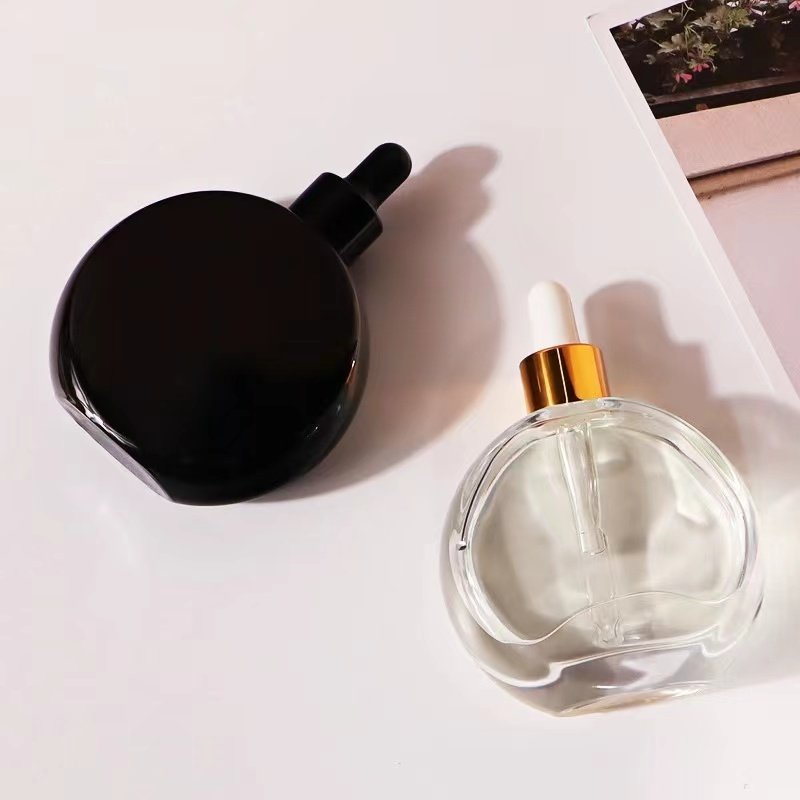 Flat Essential Oil Dropper Bottle 60ml Essence Bottle Flat Stock Solution Bottling