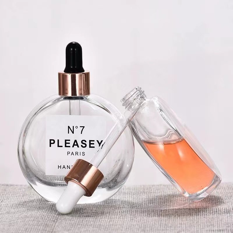 Flat Essential Oil Dropper Bottle 60ml Essence Bottle Flat Stock Solution Bottling