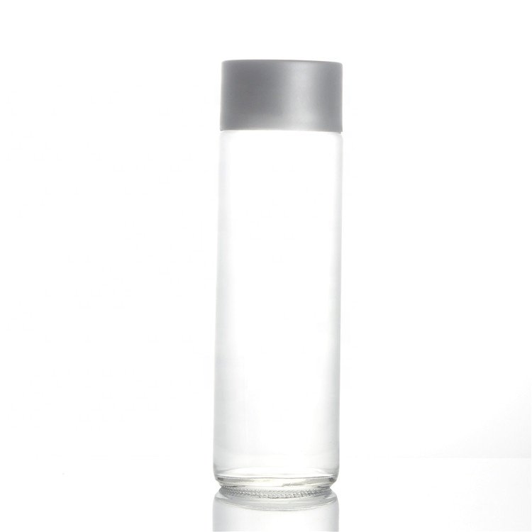 Wide Mouth Natural BPA Free Clear Glass Bottles with Lids Reusable Refillable Water Bottles for Juicing