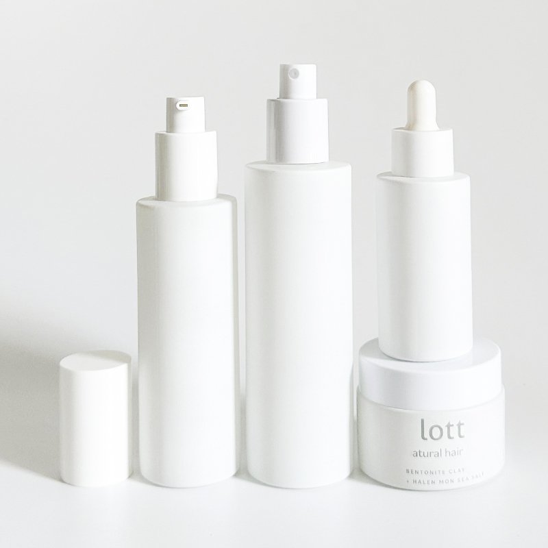 Luxury Matte White 30 60 80 120 Ml Cosmetic Lotion Cream Glass Bottle And Jars Set White Pump Spray Top
