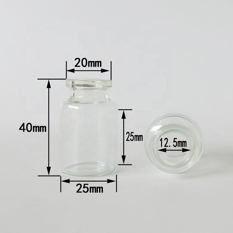 wholesale 10ML Medicine Glass Bottle 10CC Clear Injection Vial With Different Color Flip Cap