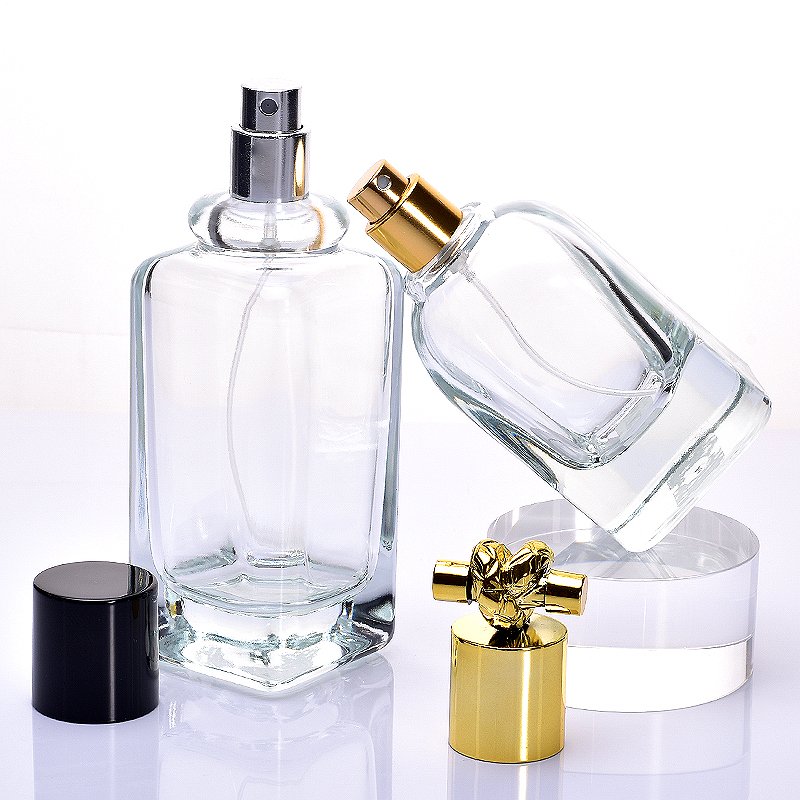 New transparent 50ML perfume spray glass portable empty bottle cosmetic press type perfume dispenser