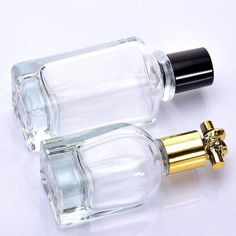 New transparent 50ML perfume spray glass portable empty bottle cosmetic press type perfume dispenser