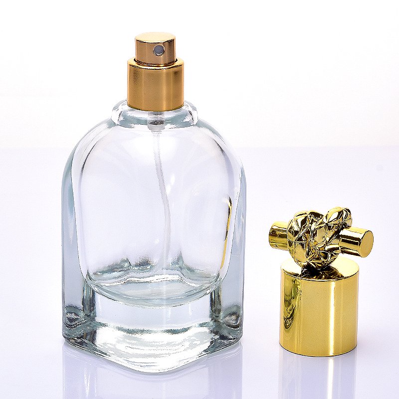 New transparent 50ML perfume spray glass portable empty bottle cosmetic press type perfume dispenser