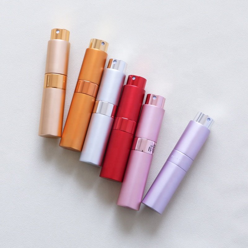 High quality custom round 5ml 8ml 10ml 15ml 20ml twist refill cologne spray bottle men perfume glass bottle