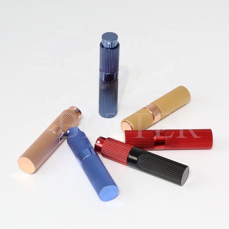High quality custom round 5ml 8ml 10ml 15ml 20ml twist refill cologne spray bottle men perfume glass bottle