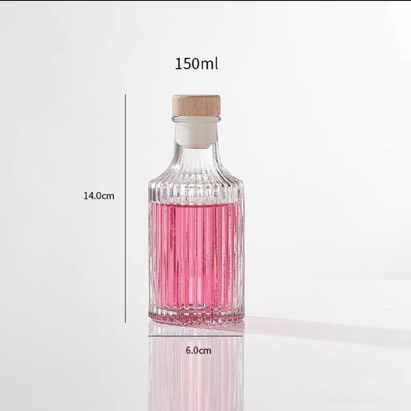 Glass wine bottle 100ml 150ml 250ml 500ml glass bottle cylindrical glass bottle Fine