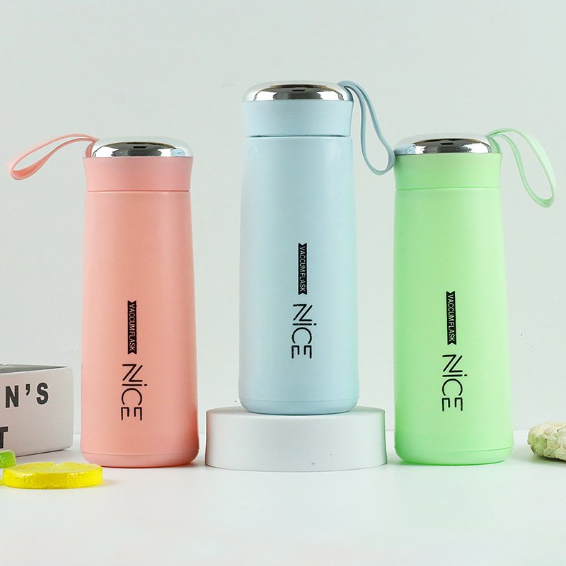 400ml Promotional Nice portable glass double layer glass bottle water glass business cup gift cup