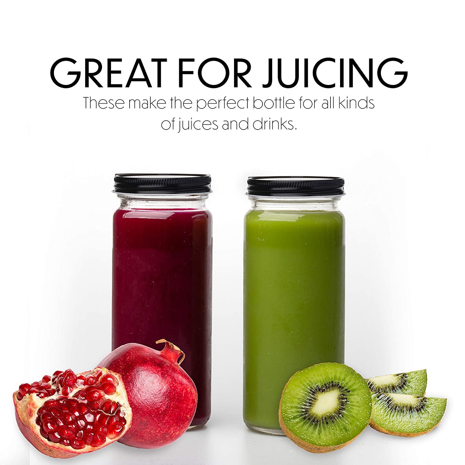 Supplier 16oz Empty Round Clear 500ML Milk/Juice/Tea/Drink Glass Bottle with Lid