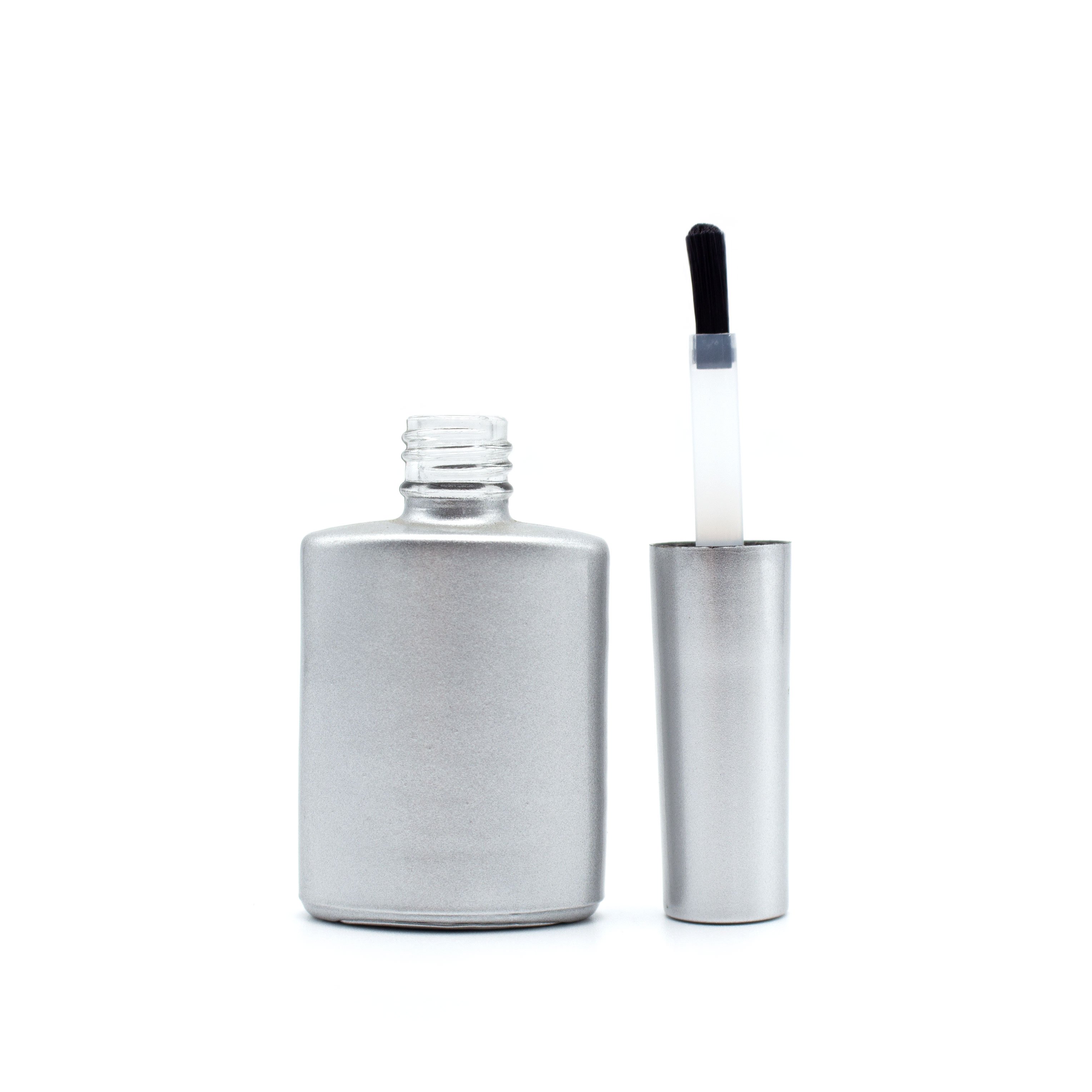 Golden 11ml Eco Friendly Empty Uv Gel Nail Polish Glass Bottle With Brush