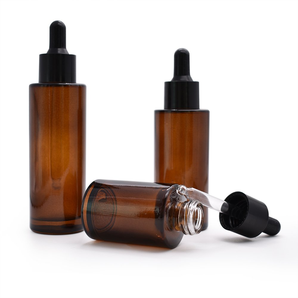 1oz 30ml 2oz frosted essence oil macaron color glass thick hair oil serum dropper bottle with screw dropper colorful cap