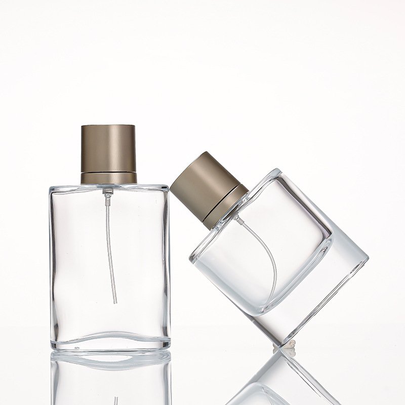 Press-type Empty Transparent Perfume Glass Bottle for Packaging