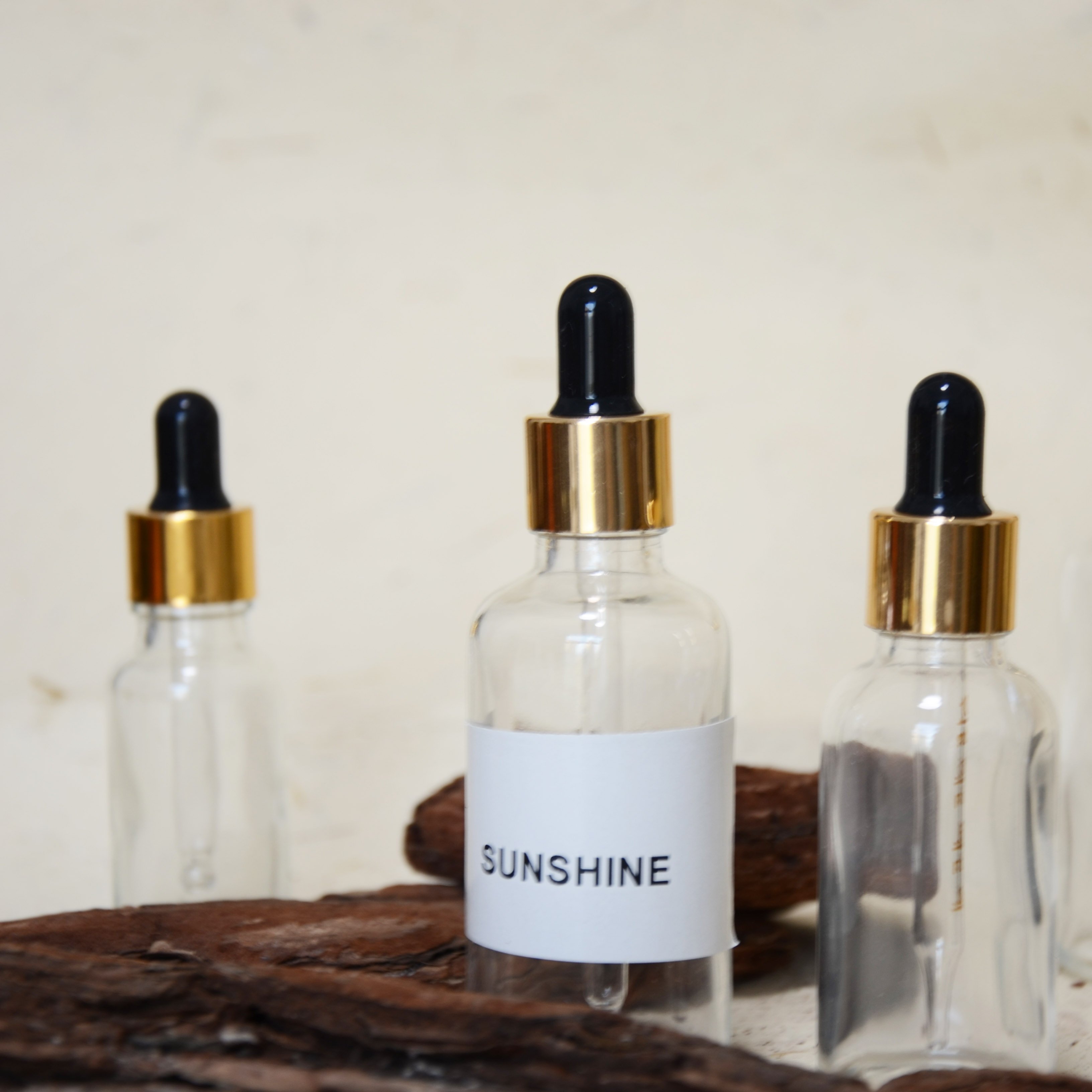 Empty 15ml 30ml 50ml glass hair oil bottles dropper packaging for cosmetics