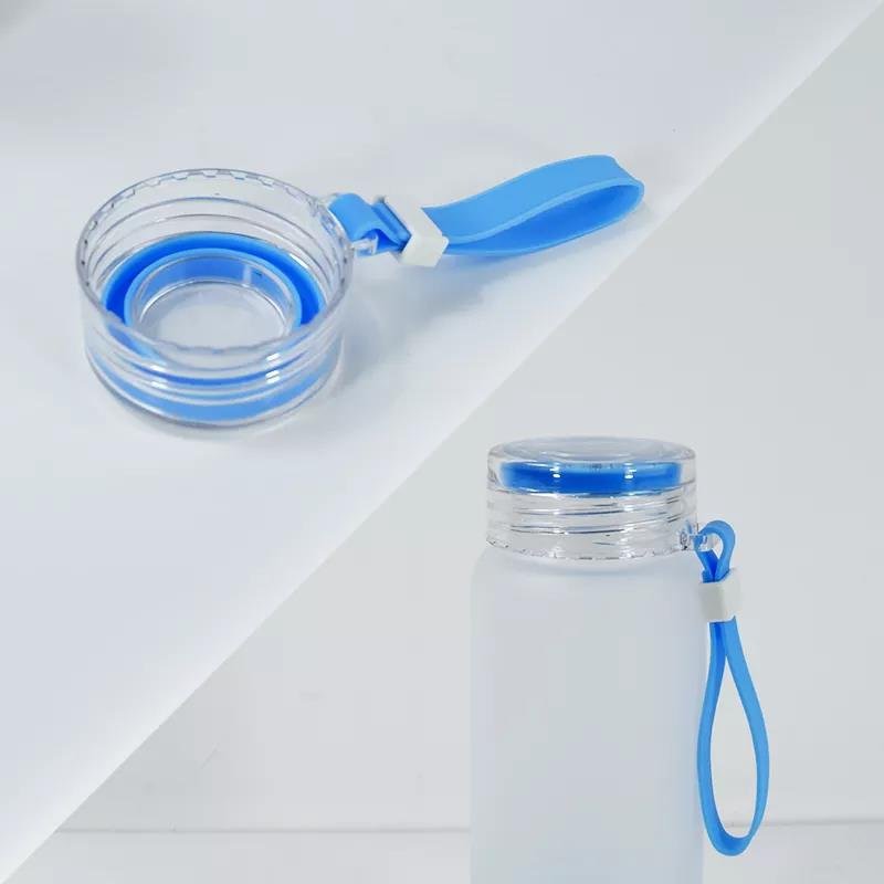 USA warehouse sublimation glass cup 500ml frosted sublimation colorful glass water bottle