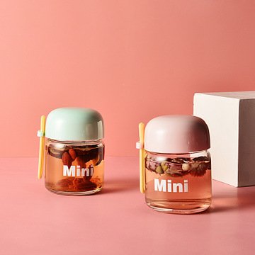 Mini Cute glass milk water bottle,glass cup