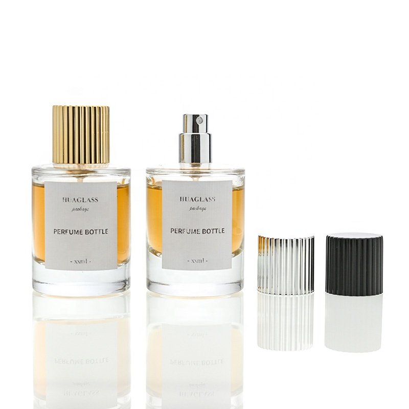 Custom Wholesale round 30ml 50ml 100ml perfume glass bottle with custom box
