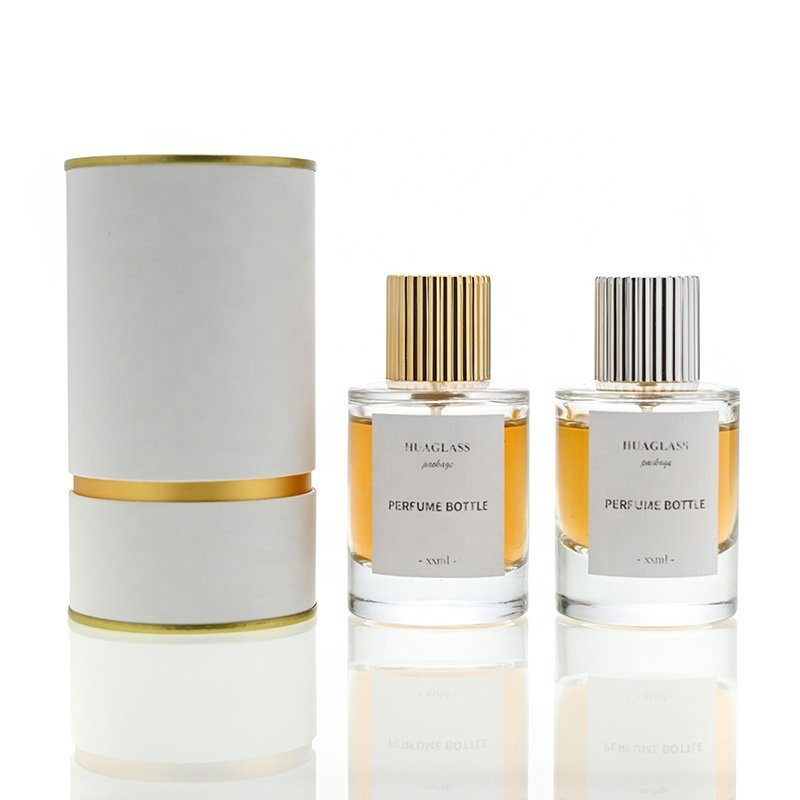 Custom Wholesale round 30ml 50ml 100ml perfume glass bottle with custom box