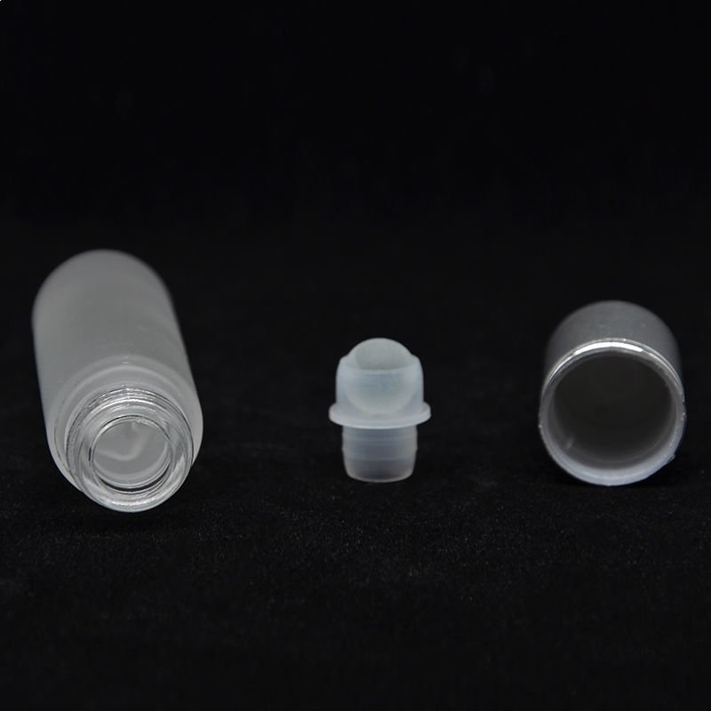 Deodorant Empty Frosted White 10ml Perfume Oil Glass Roll On Bottles With Silver Black Roller Ball Cap Top