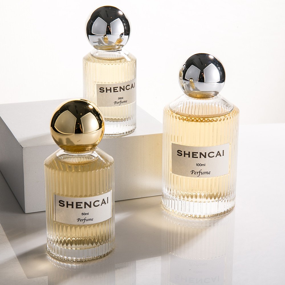 Factory Cute 30ML 50ML 100ML Glass Travel Spray Perfume Bottles Round Small Perfume Glass Bottle with Round Cover