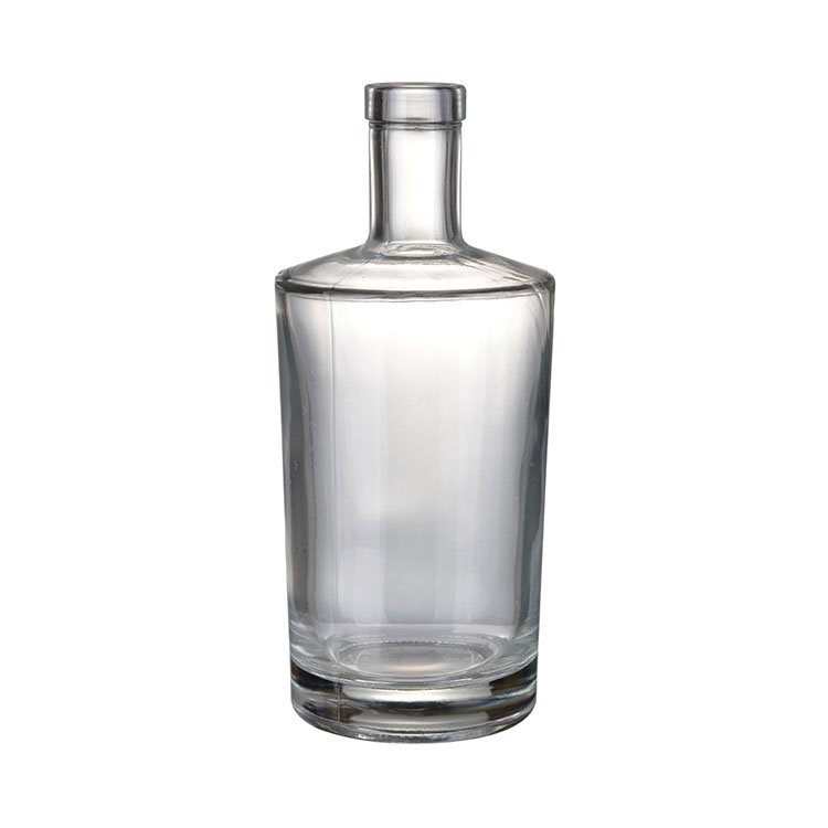 Unique Wholesale high quality Glass Bottle customize glass whisky bottles with lid for beverage