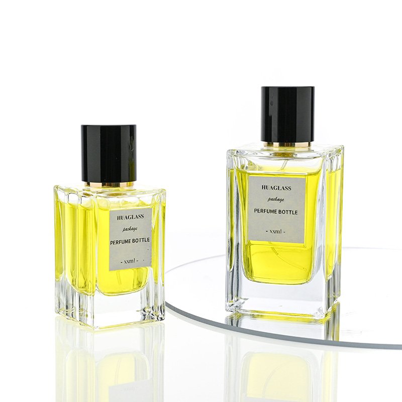 New Design Wholesale Customized Luxury Empty Spray Glass Bottle Square Perfume Bottles 30ml 100ml