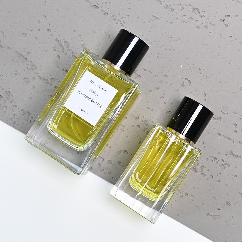 New Design Wholesale Customized Luxury Empty Spray Glass Bottle Square Perfume Bottles 30ml 100ml
