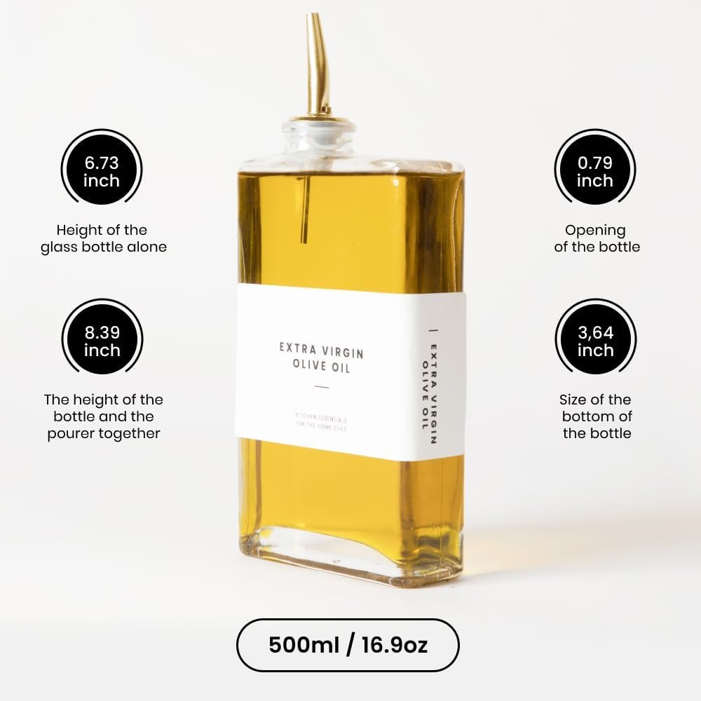 how wholesale 16oz Stainless Steel Nozzle 500ml Kitchen Glass Spray Bottle Bbq Olive Oil Sprayer Bottle For Cooking