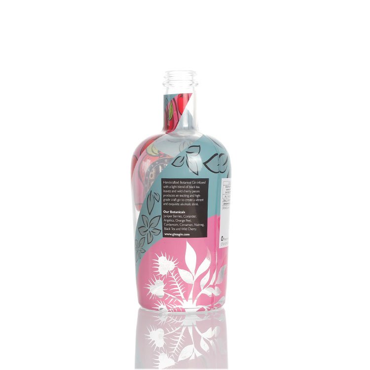 wholesale new design shrink film 750ml gin brandy rum whisky vodka tequila spirits liquor bottles with cap