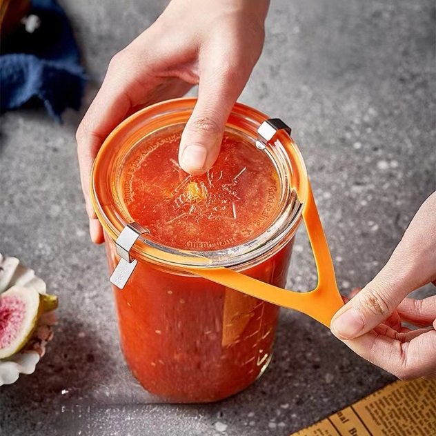 Large Size 30 oz Clear Glass Storage Jar for Kombucha Limoncello Sun Tea Wide Mouth Clear Glass Bottles Food Storage Jars