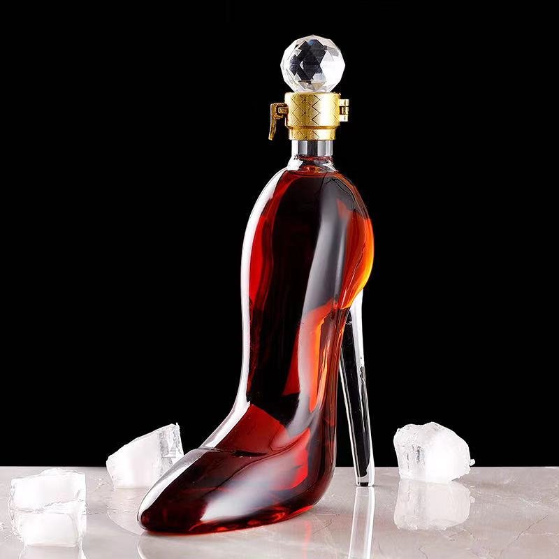 High heel shaped liquor bottle special shape 500ml