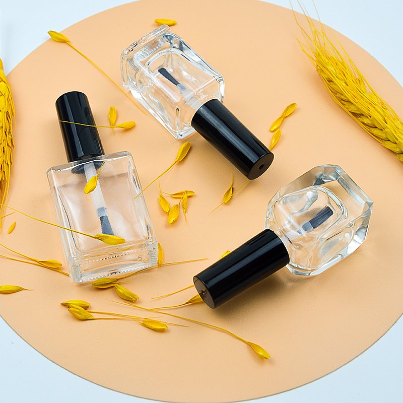 Free Sample Custom Clear 6ml 7ml 8ml 10ml 11ml 12ml 13ml 14ml 15ml 18ml Empty Glass Nail Polish Bottle
