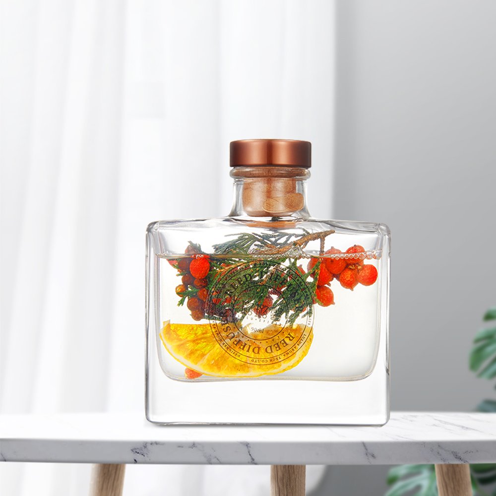 120ml Luxury Wholesale Custom Aromatherapy Air Fresher Home Fragrance Decoration Glass Bottle Reed Diffuser
