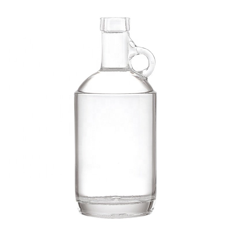 Highly quality luxury custom round screen printing frosted alcoholic liquor 750ml vodka glass bottle